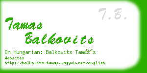 tamas balkovits business card